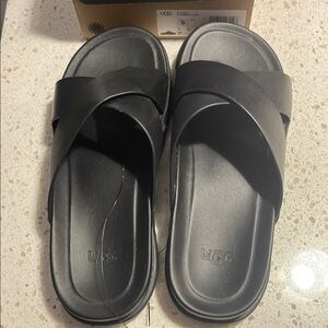 UGG Black Wainscott Slide Sandals
